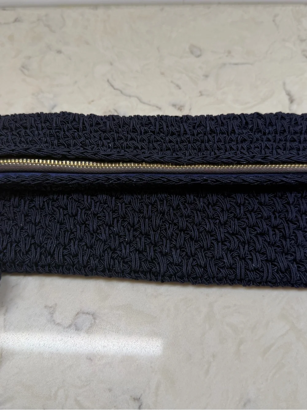 Vintage 1950’s 60’s ADG Fashion Hong Kong Navy Women's Clutch